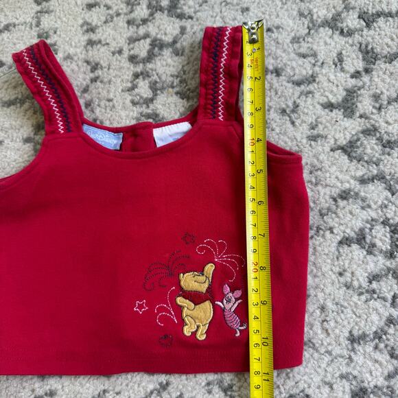 Vtg 1990s Y2K Disney Winnie the Pooh + Piglet Embroidered Tank Top 18M - Picture 5 of 7
